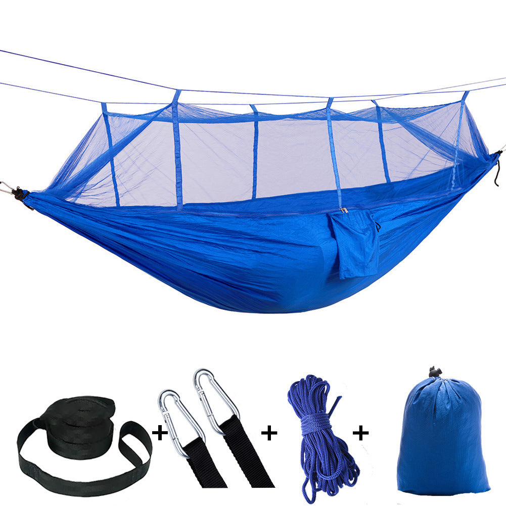 Mosquito Net Camping Hammock with Parachute Cloth