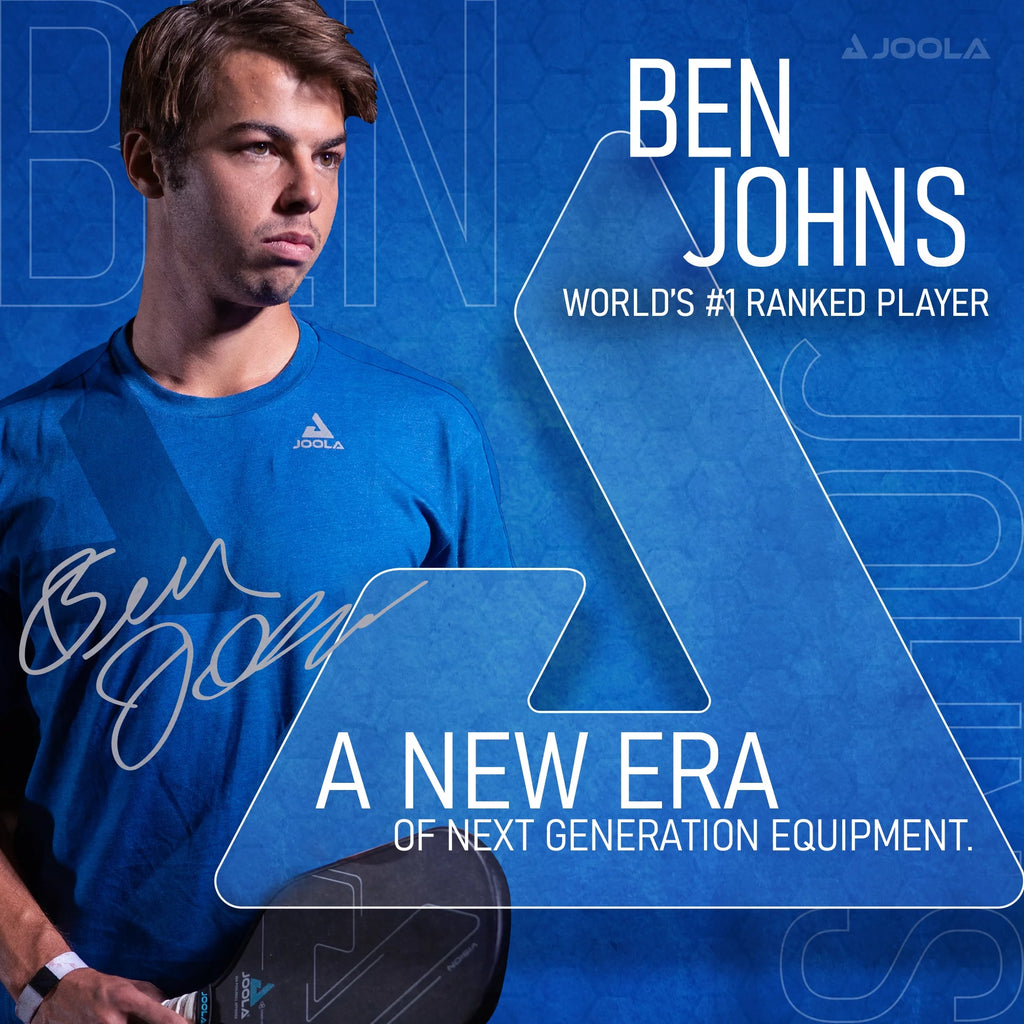 JOOLA Ben Johns Blue Lightning Pickleball Set, 2 Fiberglass Paddles with Honeycomb Core, Paddle Bag, 4 Balls