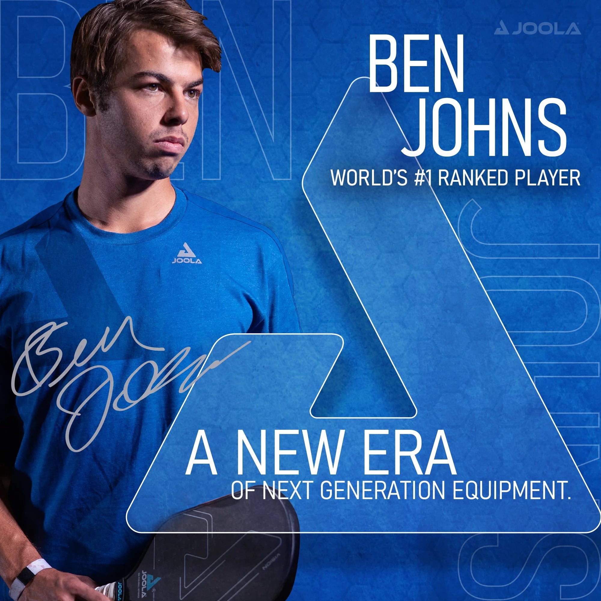 JOOLA Ben Johns Blue Lightning Pickleball Set, 2 Fiberglass Paddles with Honeycomb Core, Paddle Bag, 4 Balls