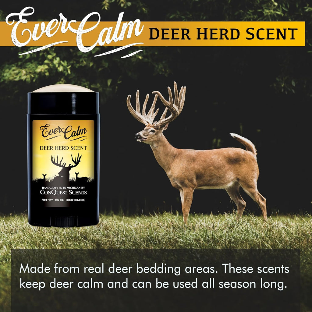Conquest Scents Evercalm Deer Herd Scent Scent Original Formula – Deer Attractant & Calming Scent – All-Season Effectiveness Deer Hunting Scents