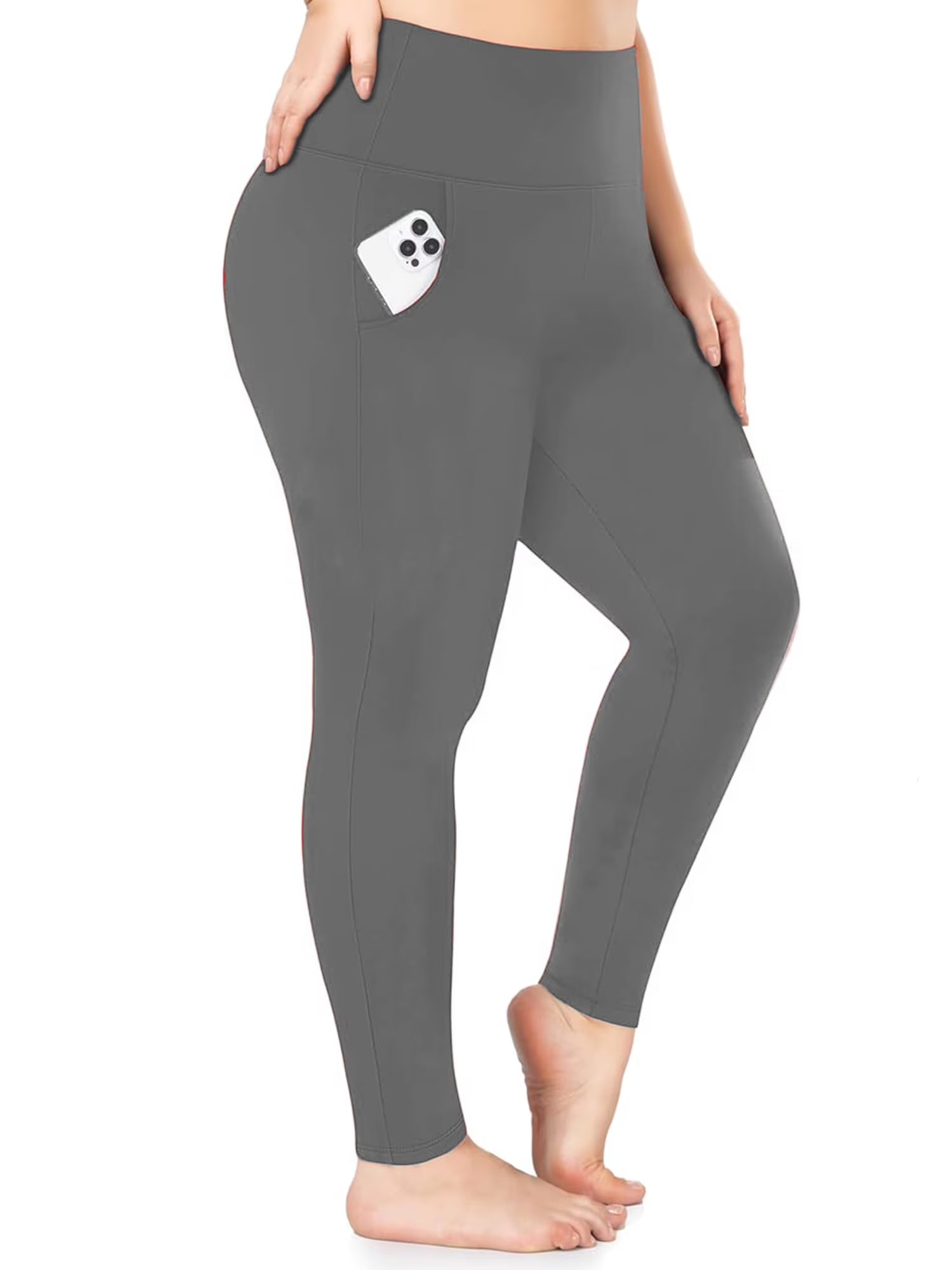Nausy Women'S High Waist Yoga Pants with Pockets plus Size Leggings Tummy Control Workout Yoga Leggings