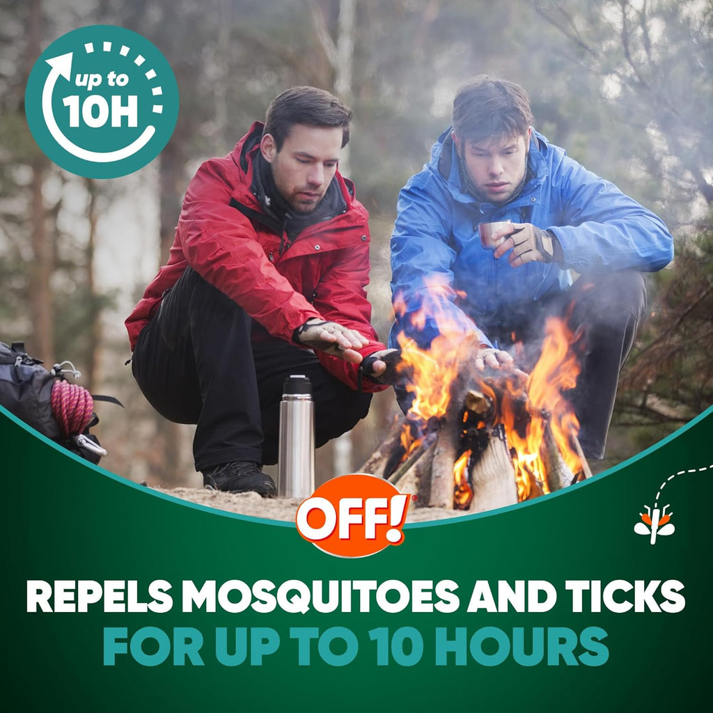 OFF! Deep Woods Max Insect Repellent, Mosquito & Tick Aerosol Bug Spray with 20% Picaridin, Long Lasting Deet-Free Protection for up to 10 Hours 7.5 Oz