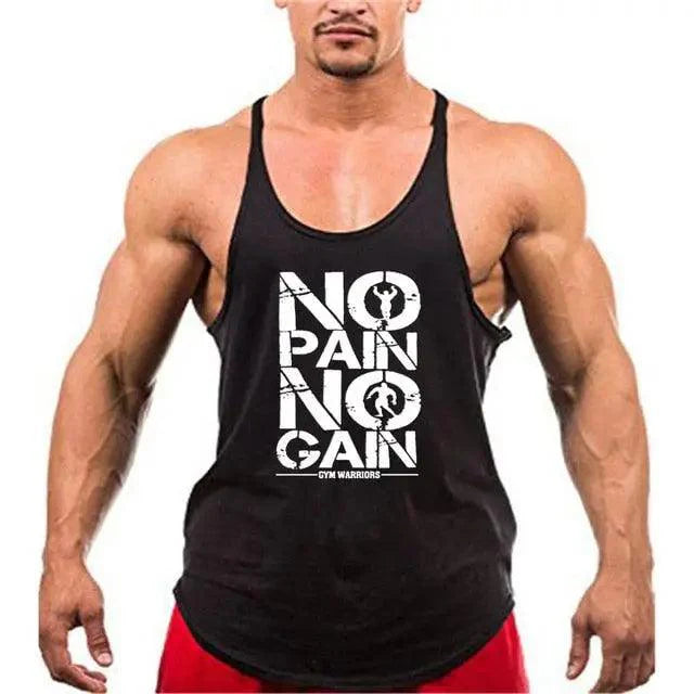 Men's Bodybuilding Stringer Tank Top — Cotton Gym Vest