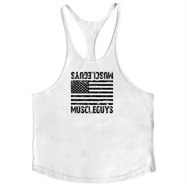 Men's Bodybuilding Stringer Tank Top — Cotton Gym Vest