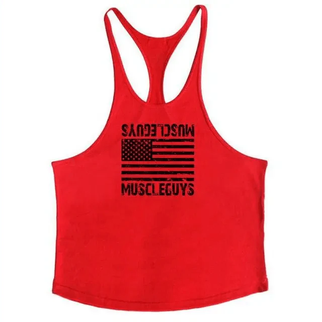 Men's Bodybuilding Stringer Tank Top — Cotton Gym Vest