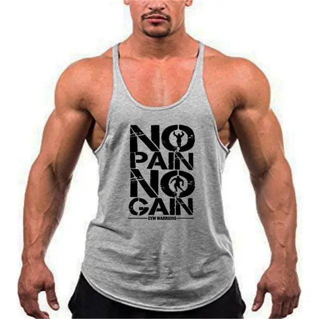 Men's Bodybuilding Stringer Tank Top — Cotton Gym Vest