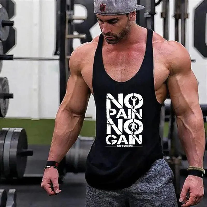 Men's Bodybuilding Stringer Tank Top — Cotton Gym Vest