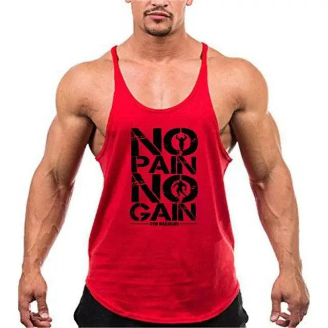 Men's Bodybuilding Stringer Tank Top — Cotton Gym Vest