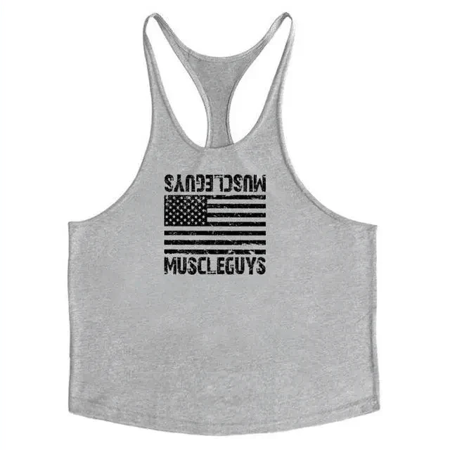 Men's Bodybuilding Stringer Tank Top — Cotton Gym Vest