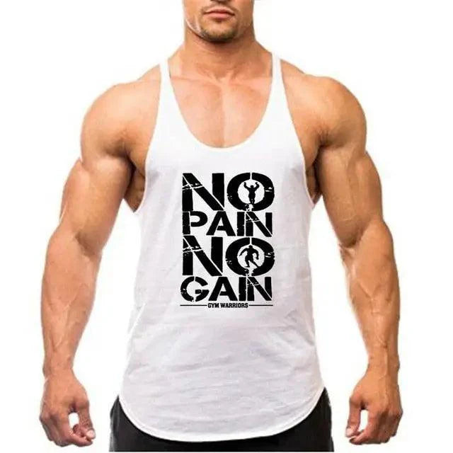Men's Bodybuilding Stringer Tank Top — Cotton Gym Vest