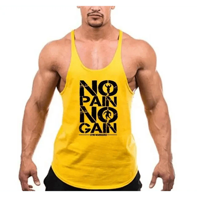 Men's Bodybuilding Stringer Tank Top — Cotton Gym Vest