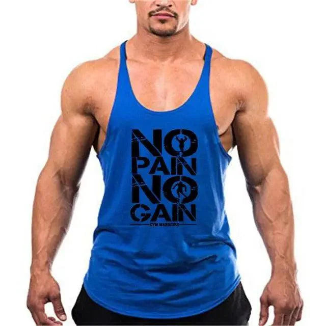 Men's Bodybuilding Stringer Tank Top — Cotton Gym Vest