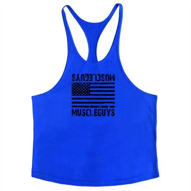 Men's Bodybuilding Stringer Tank Top — Cotton Gym Vest