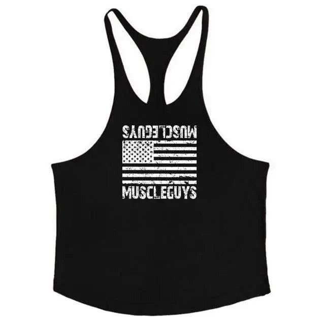 Men's Bodybuilding Stringer Tank Top — Cotton Gym Vest