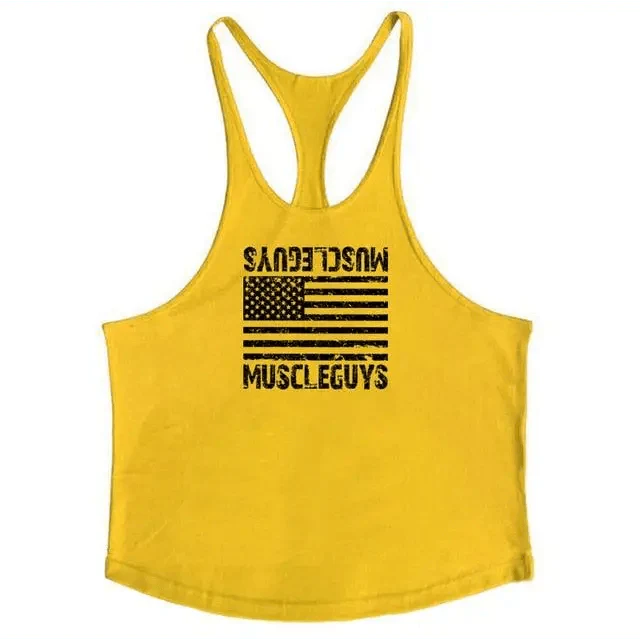 Men's Bodybuilding Stringer Tank Top — Cotton Gym Vest