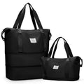 Waterproof Travel Duffle Bag – Expandable Black Weekender
