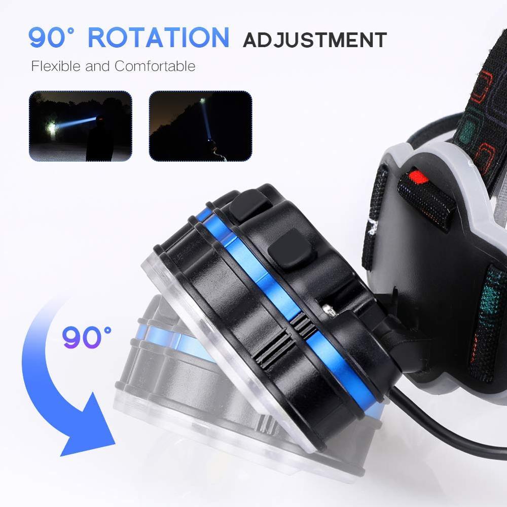 High Lumen Ultra Bright Powerful Rechargeable LED Headlamp  USB Head Lamp 7 LED Headlight Head Flashlight Waterproof Flashlight Head Torch For Outdoor Camping Cycling Running Fishing - 3Sons Sports & Fitness