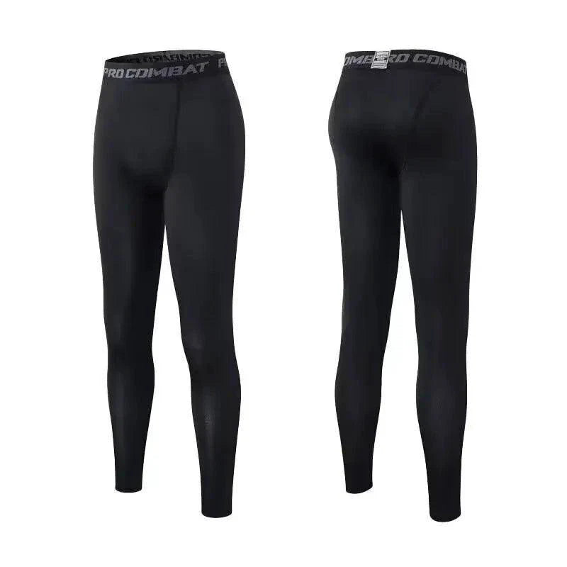 Men's Compression Leggings — Cool-Dry Running & Workout Tights