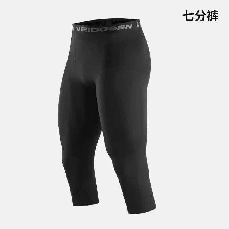 Men's Compression Leggings — Cool-Dry Running & Workout Tights