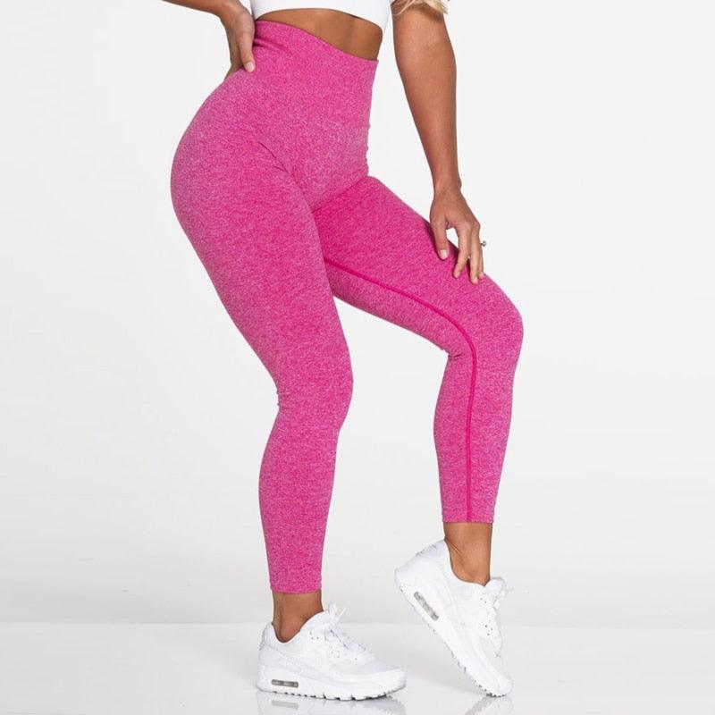 Women's Pink Seamless Lifting Leggings — High-Waist Activewear