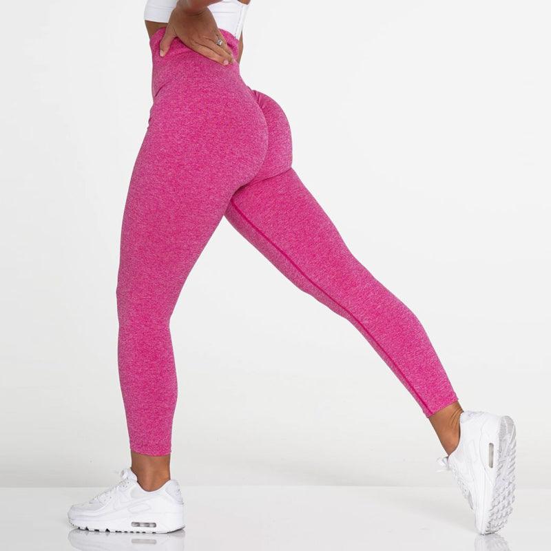 Women's Pink Seamless Lifting Leggings — High-Waist Activewear