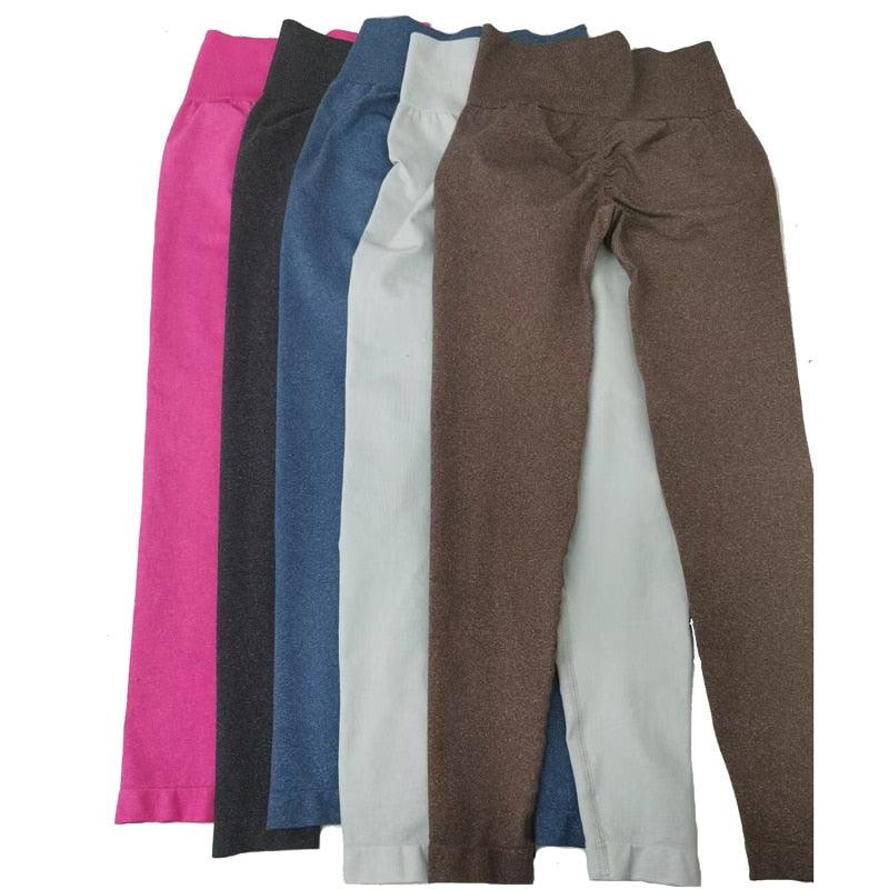 Women's Pink Seamless Lifting Leggings — High-Waist Activewear