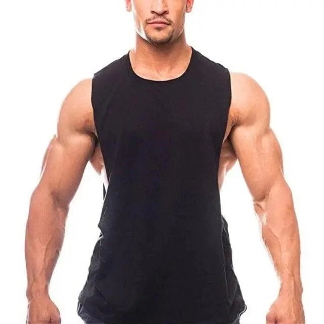 Men's Sleeveless Gym Singlet — Polyester Fitness Muscle Vest
