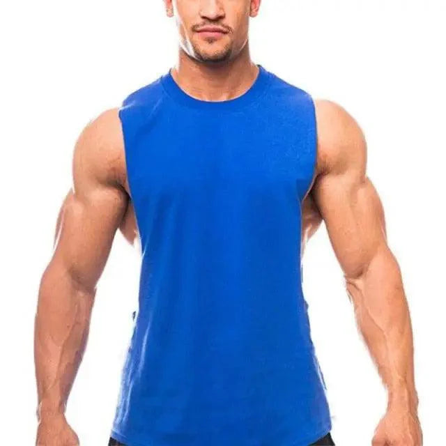 Men's Sleeveless Gym Singlet — Polyester Fitness Muscle Vest