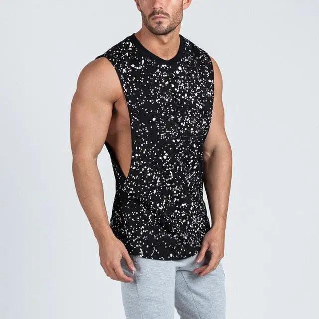 Men's Sleeveless Gym Singlet — Polyester Fitness Muscle Vest