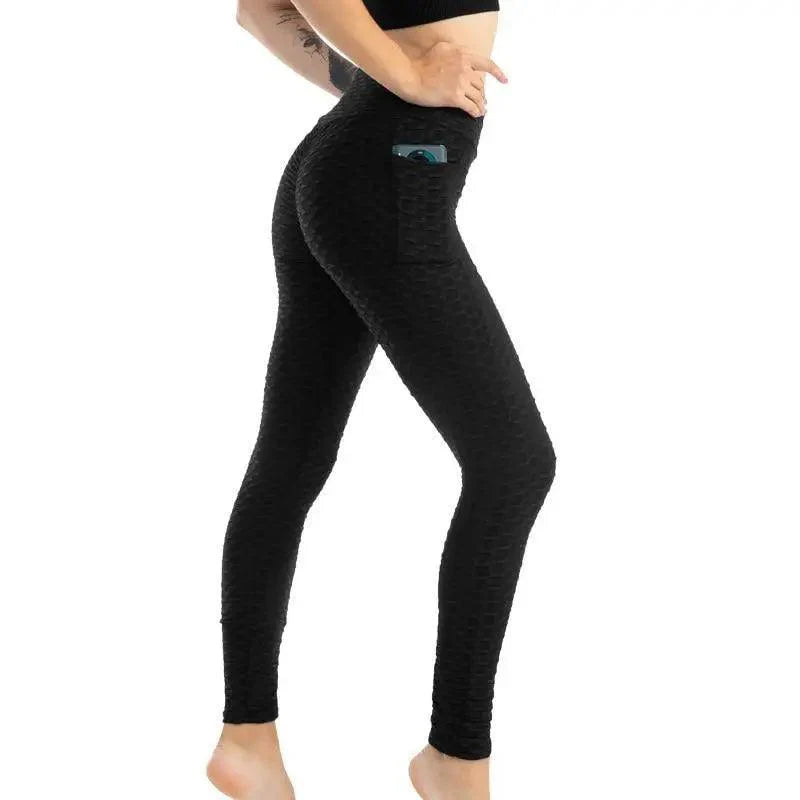 Women's High-Waist Leggings with Pockets — Push-Up Gym Pants