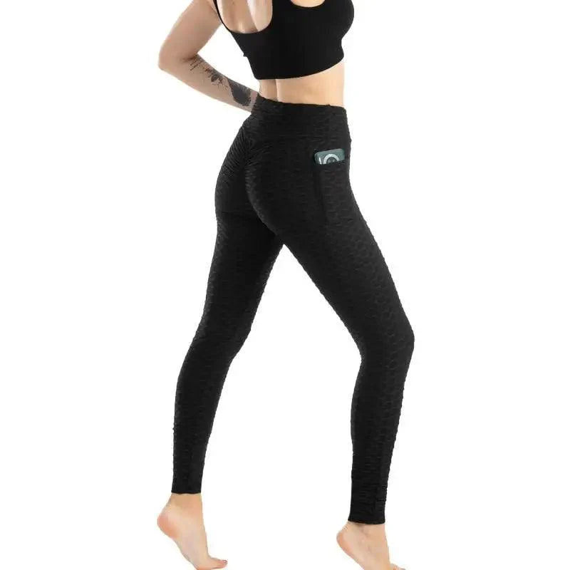 Women's High-Waist Leggings with Pockets — Push-Up Gym Pants