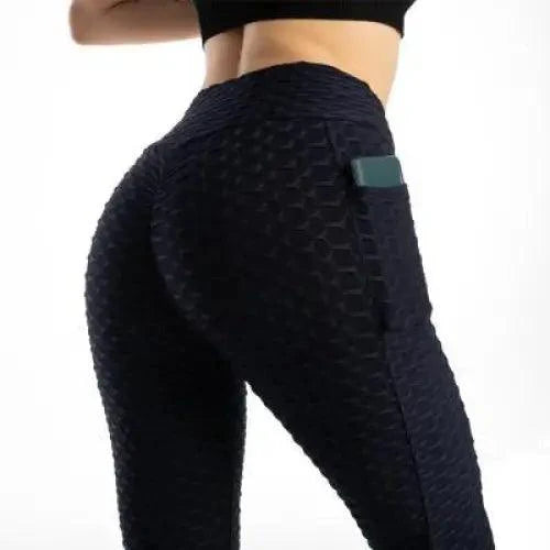 Women's High-Waist Leggings with Pockets — Push-Up Gym Pants