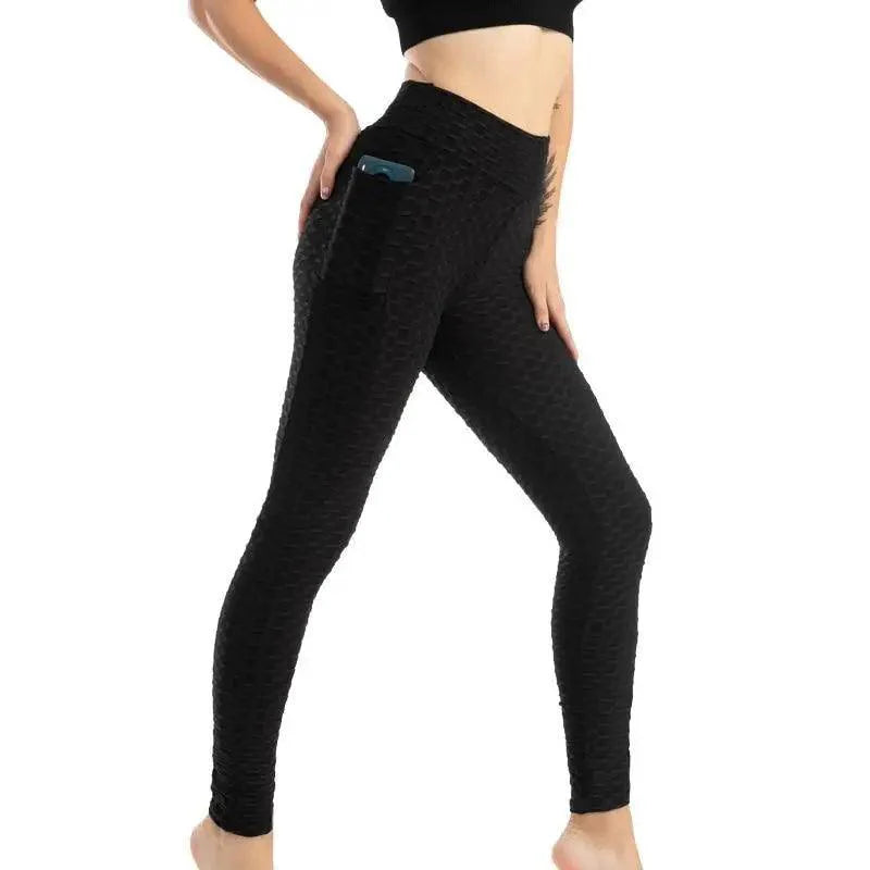 Women's High-Waist Leggings with Pockets — Push-Up Gym Pants