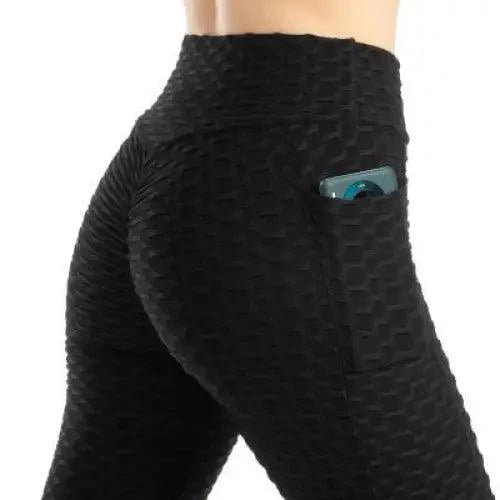 Women's High-Waist Leggings with Pockets — Push-Up Gym Pants