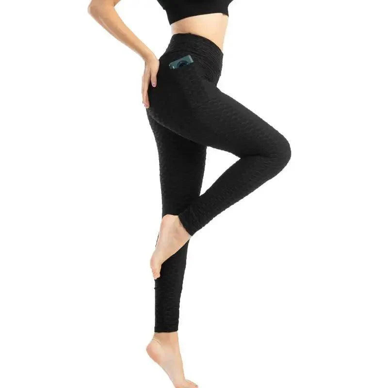 Women's High-Waist Leggings with Pockets — Push-Up Gym Pants