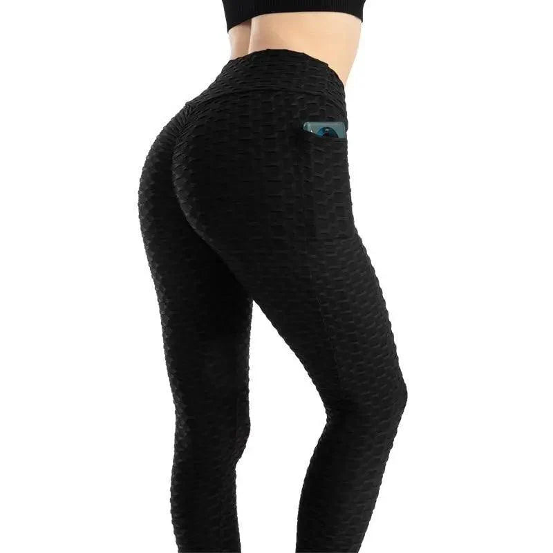 Women's High-Waist Leggings with Pockets — Push-Up Gym Pants
