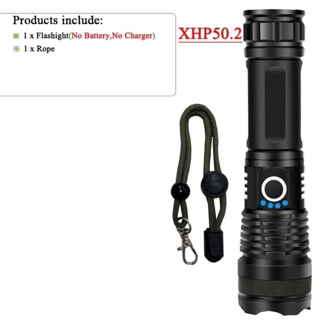 Rechargeable LED Flashlights High Lumens Waterproof Zoomable Super Bright Tactical Flashlight Powerful  USB LED CREE Flashlight  Hand Lamp For Hiking Camping Household Outdoor Sport - 3Sons Sports & Fitness