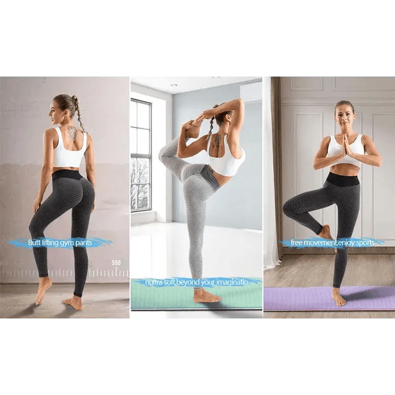 Women's High-Waist Push-Up Leggings — Breathable Gym & Yoga