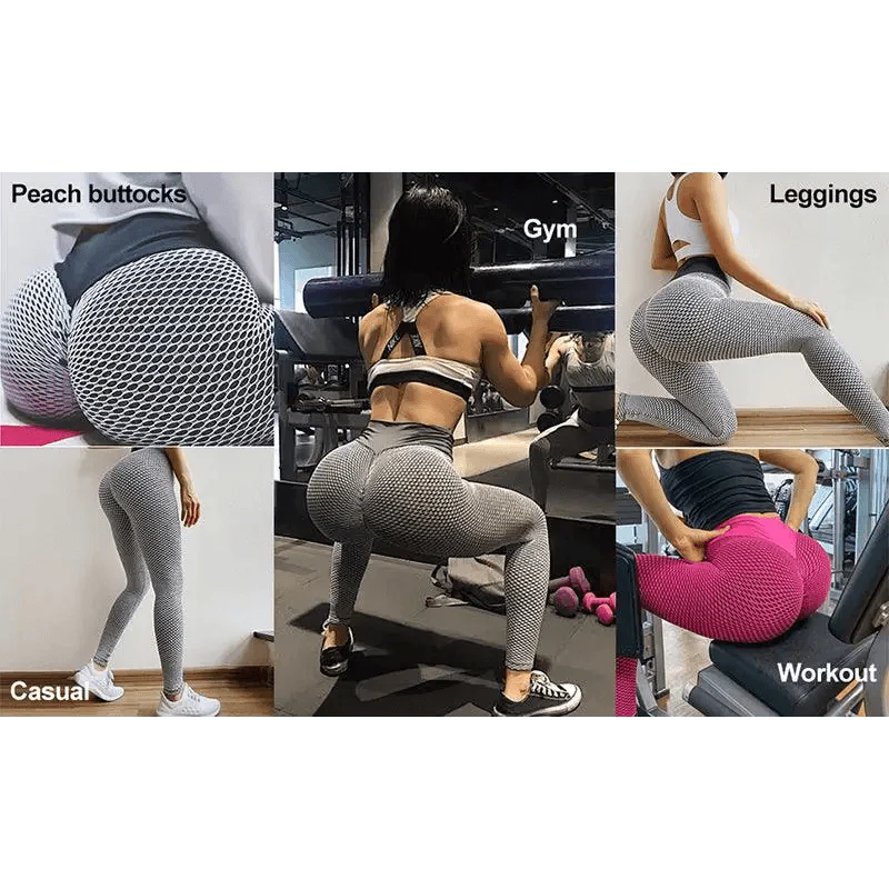 Women's High-Waist Push-Up Leggings — Breathable Gym & Yoga