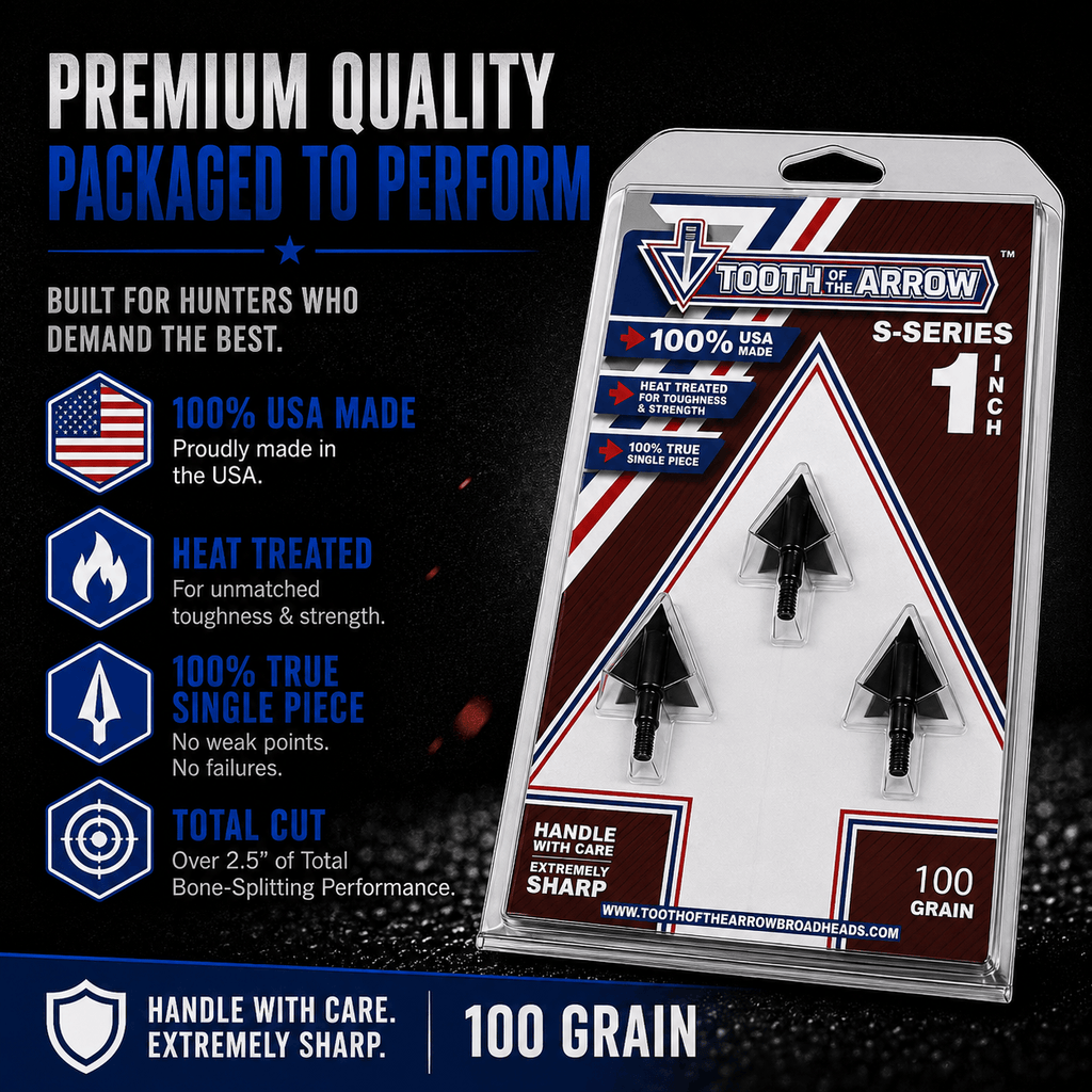 TOTA | 100 grain broadhead | 1-inch solid | fixed blade - 3Sons Sports & Fitness