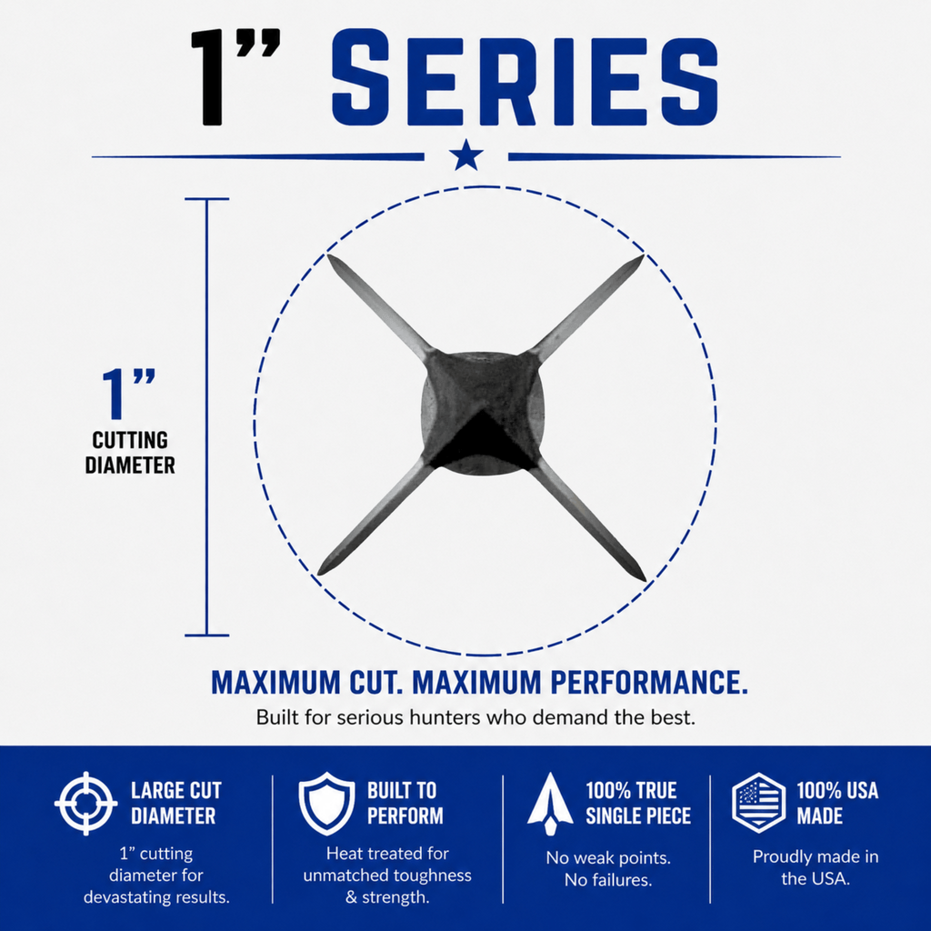 TOTA | 100 grain broadhead | 1-inch solid | fixed blade - 3Sons Sports & Fitness