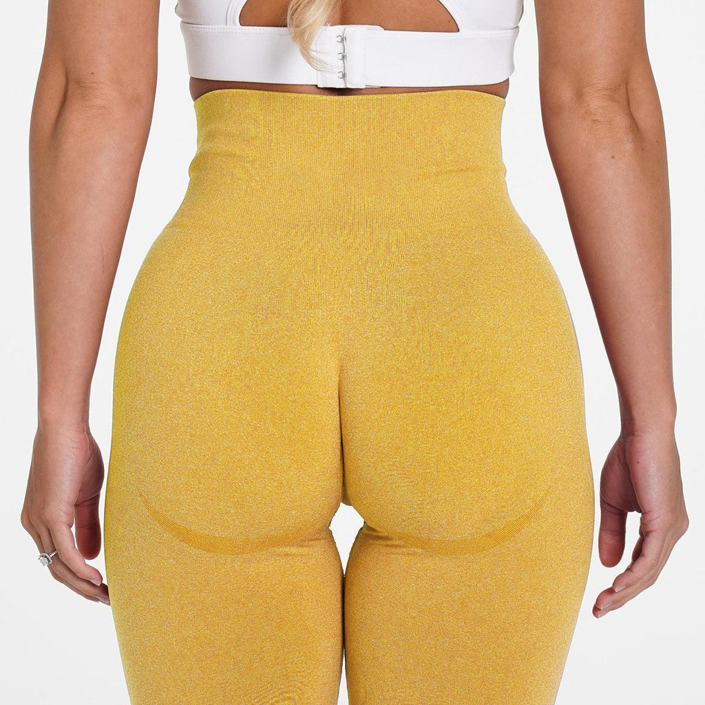 Women's Seamless High-Waist Yoga Pants — Solid Pink - 3Sons Sports & Fitness