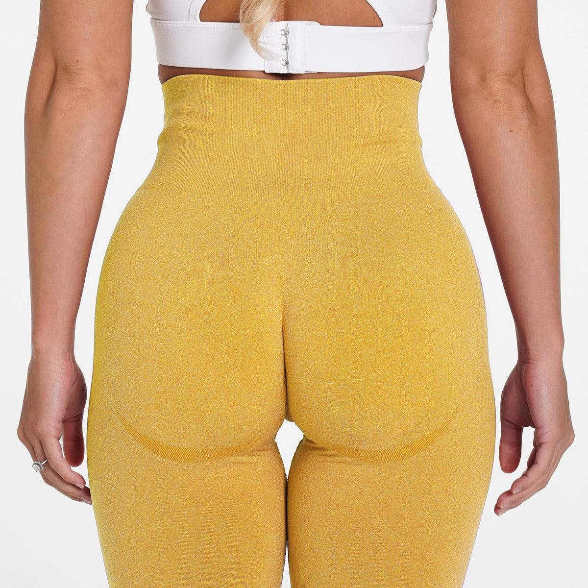 Women's Seamless High-Waist Yoga Pants — Solid Pink