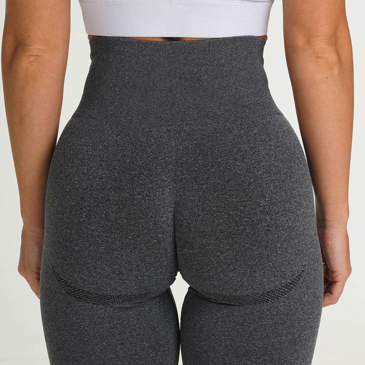 Women's Seamless High-Waist Yoga Pants — Solid Pink