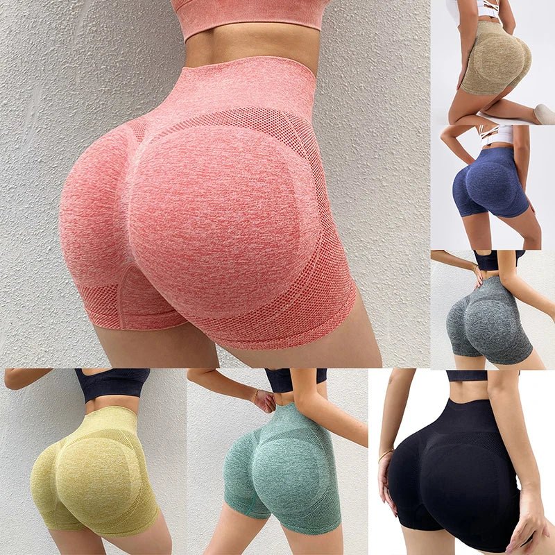 Women's High-Waist Sports Shorts — Quick-Dry Gym & Yoga